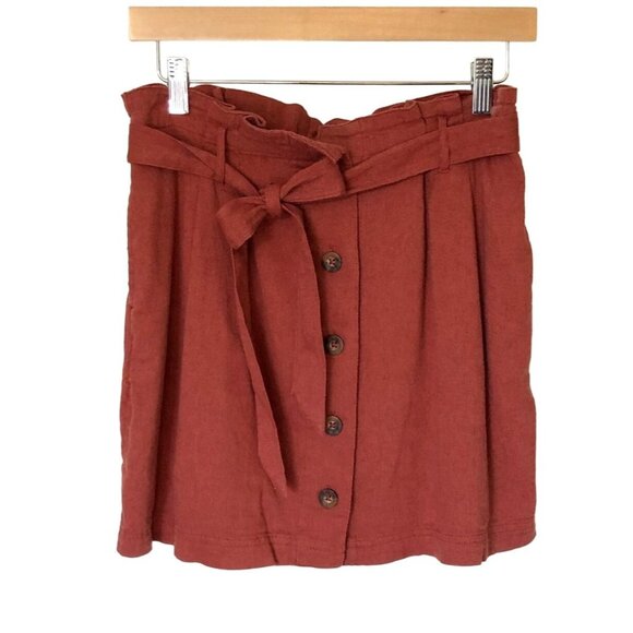 Hollister Ultra High-Rise Button-Front Mini Skirt Womens Size Medium Preppy y2k - Picture 2 of 9